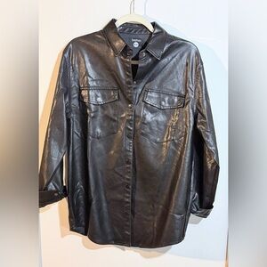 Boohoo Black Faux Leather Jacket